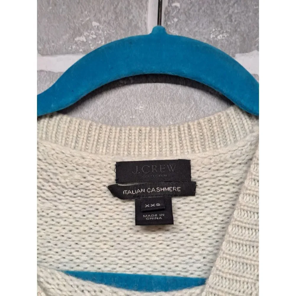 J.Crew Italian Cashmere Knit Mock Neck‎ Long Sleeve Soft Sweater Size XXS